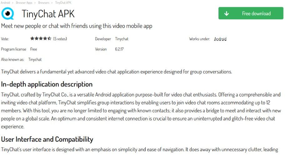 Tinychat – Group Video Rooms Based on Interests
