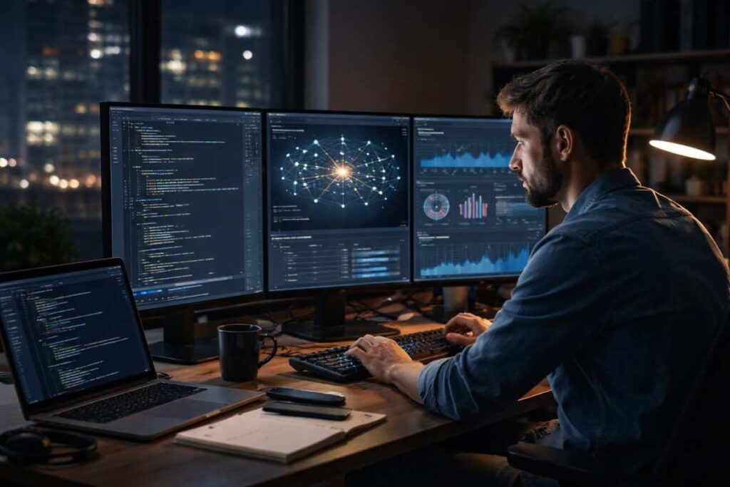 Evaluates Results and Updates the System